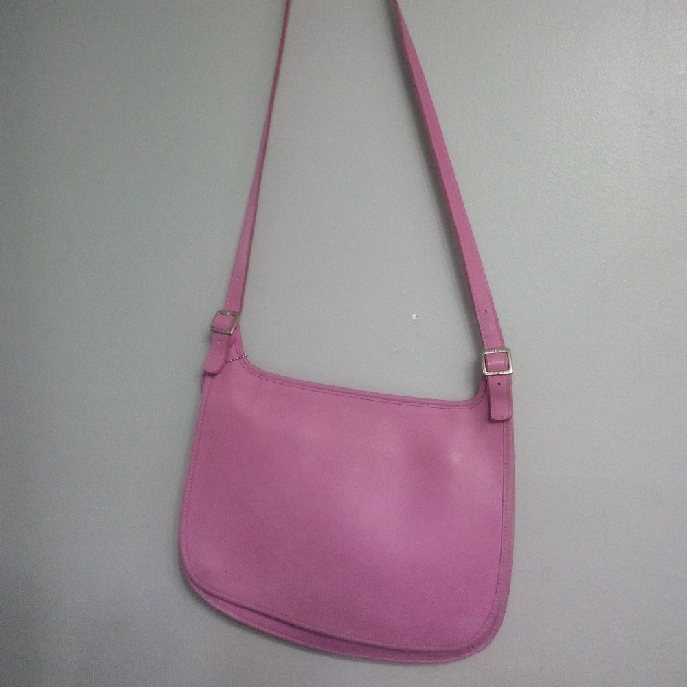Coach RARE vintage legacy crossbody leather satchel bag pink VGC Y2K - Picture 2 of 10